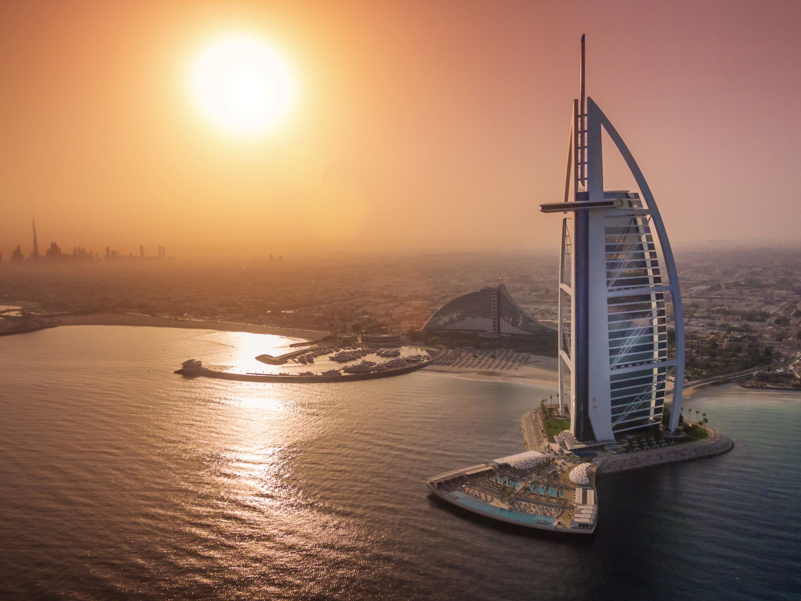 Burj Al Arab Jumeirah sail-shaped hotel in Dubai