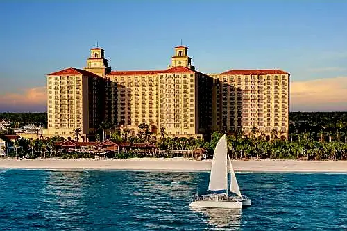 The Ritz-Carlton Naples beachfront towers from the water